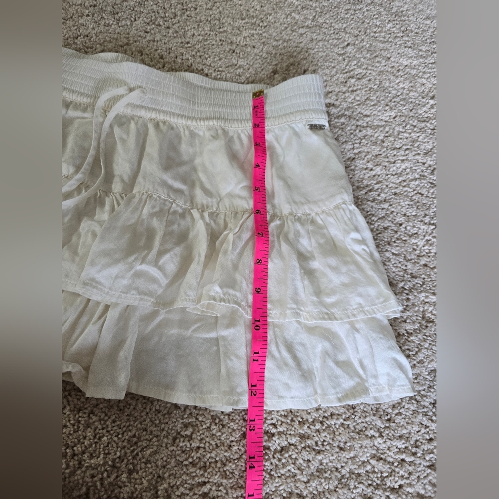Pink Victorias Secret Size M White Micro Mini Tiered Skirt - Picture 2 of 7